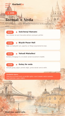 3. gün: Termal + Veda
